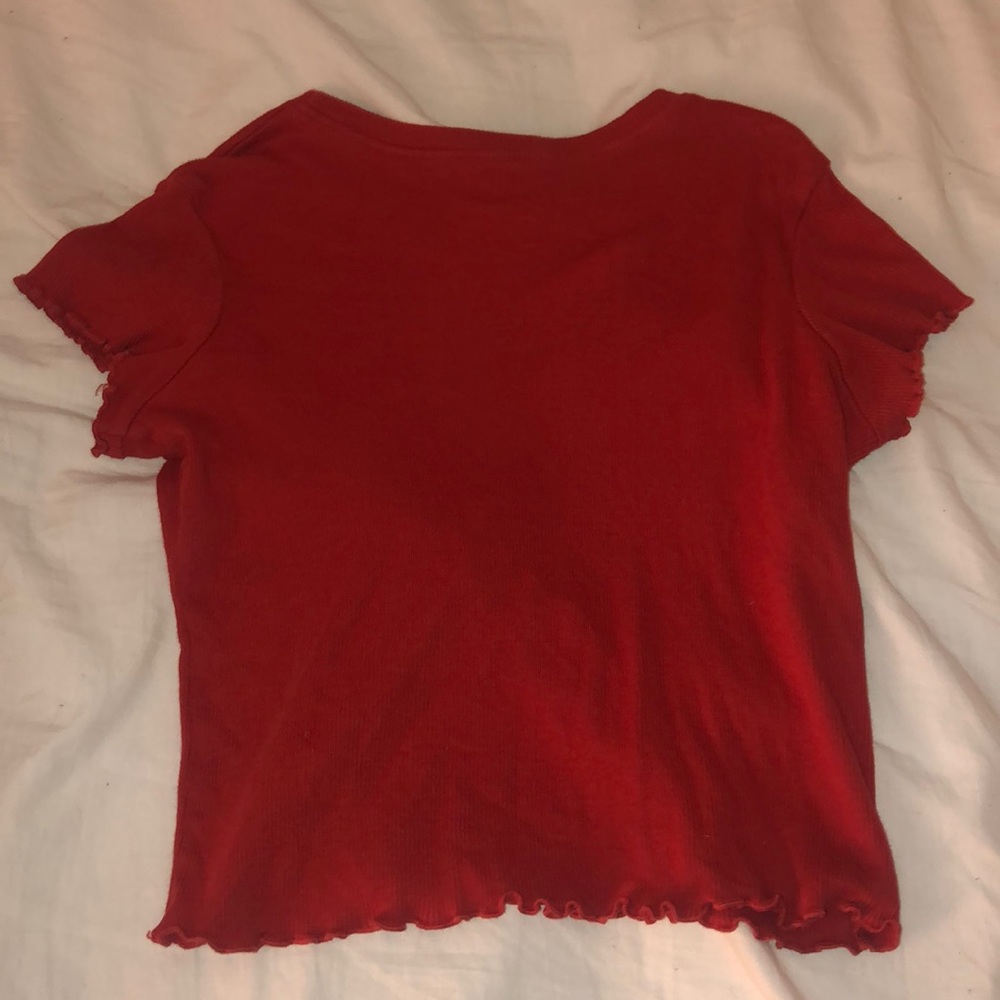 ruffled red top - Picture 2 of 3